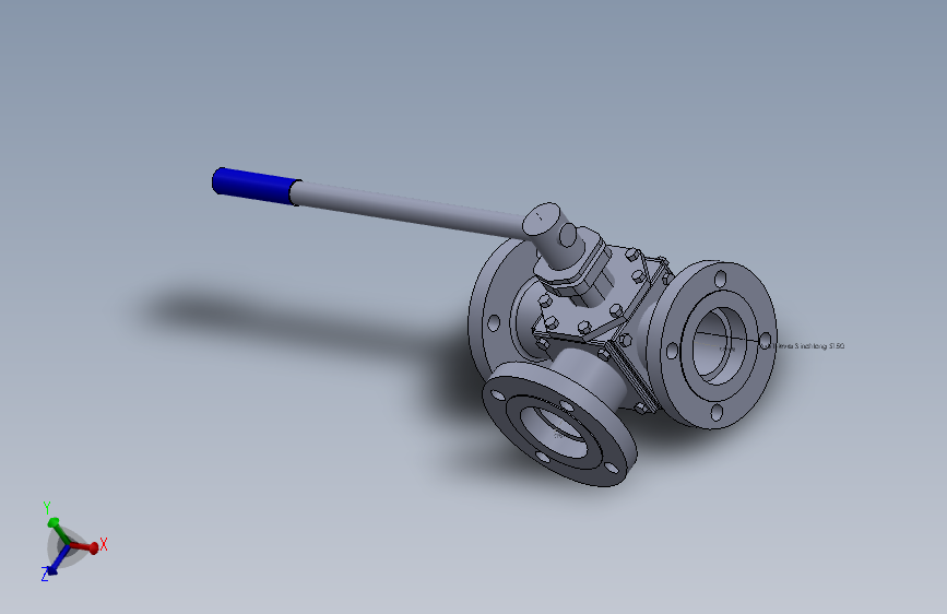 3-way ball valve 3 S-150球阀.SLDPRT