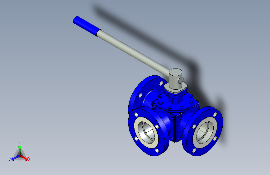 3-way ball valve 3 S-150球阀.stp