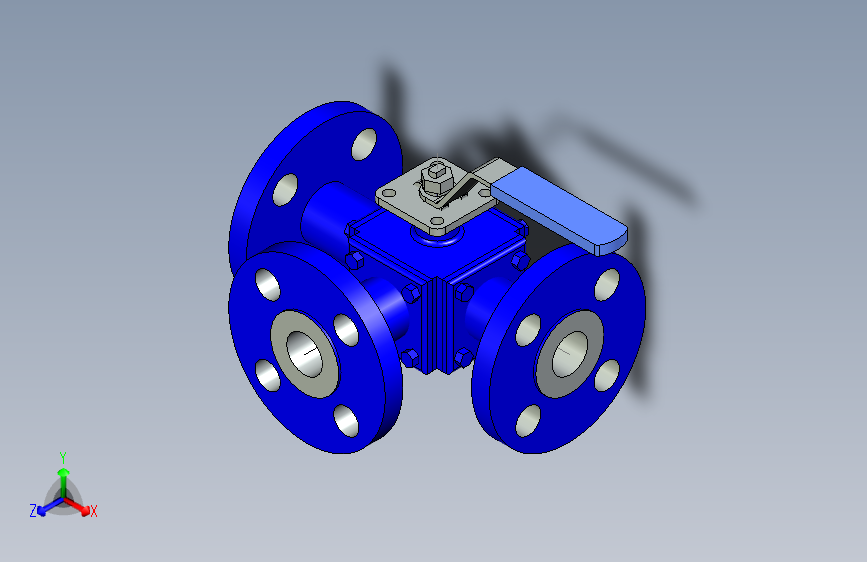 3-way ball valve 3-4 -150球阀.stp
