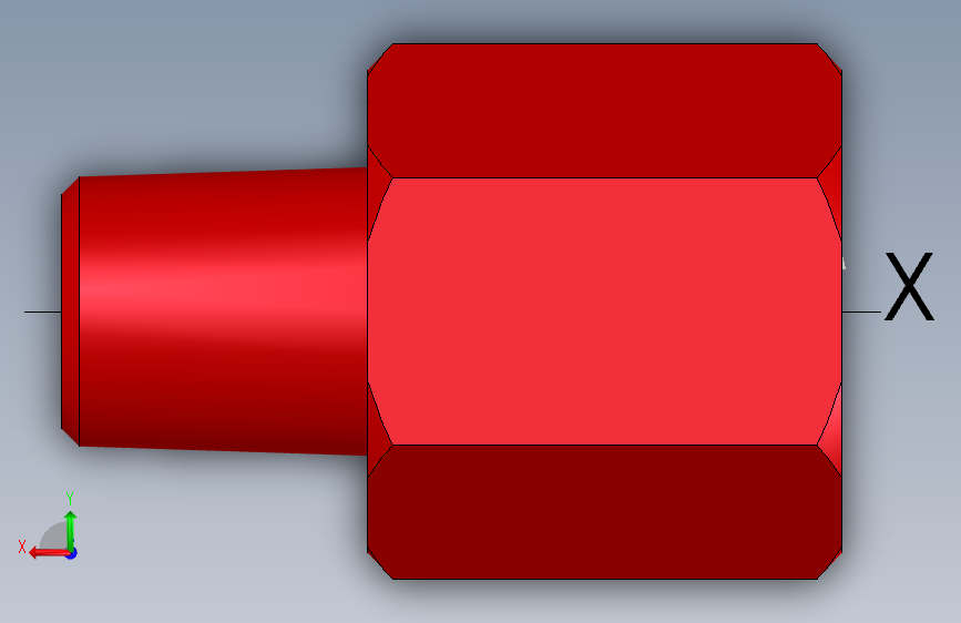 Adapters_Thread_expander___Adapter_3_8x1_4硅胶管.sldprt 背面视图