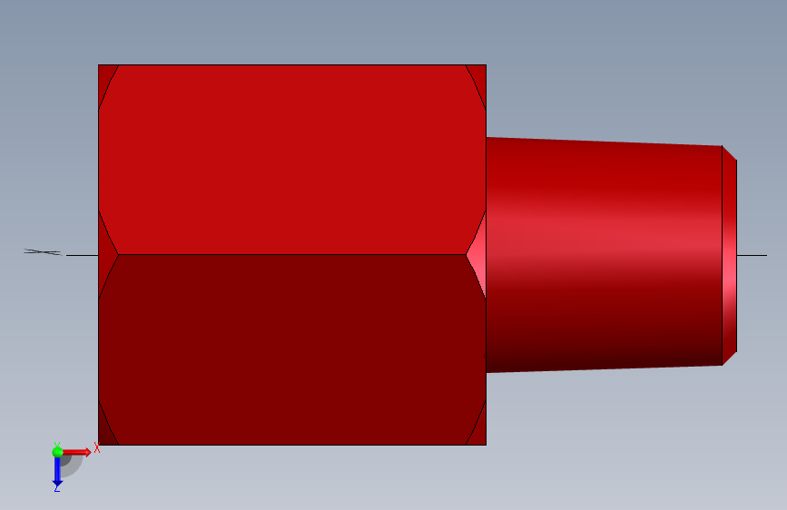 Adapters_Thread_expander___Adapter_3_8x1_4硅胶管.sldprt 俯视图