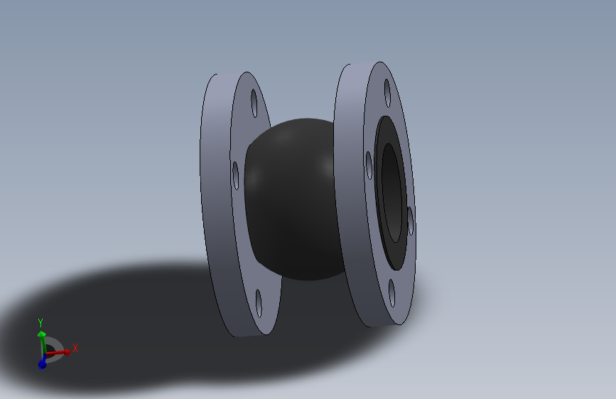antivibration 2 1-2 inch -150柔性单球面橡胶连接法兰 .SLDPRT