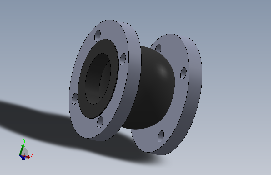 antivibration 3 inch -150柔性单球面橡胶连接法兰 .SLDPRT