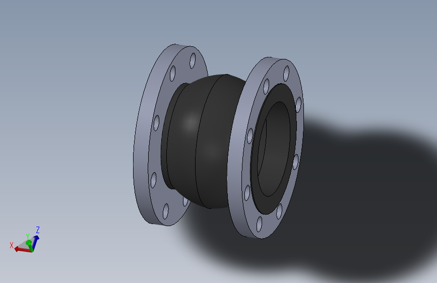 antivibration 5 inch -150柔性单球面橡胶连接法兰 .SLDPRT
