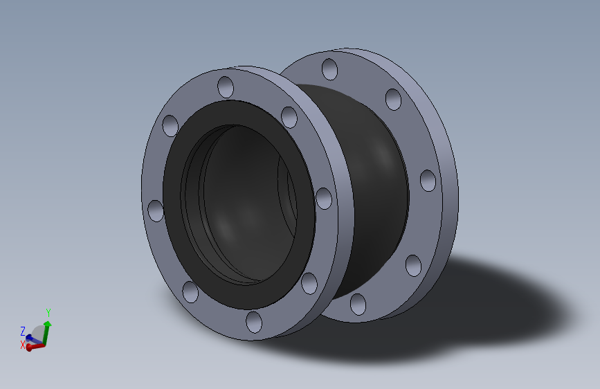 antivibration 6 inch -150柔性单球面橡胶连接法兰 .SLDPRT