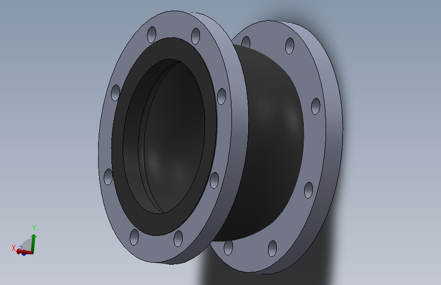 antivibration 8 inch -150柔性单球面橡胶连接法兰 .SLDPRT
