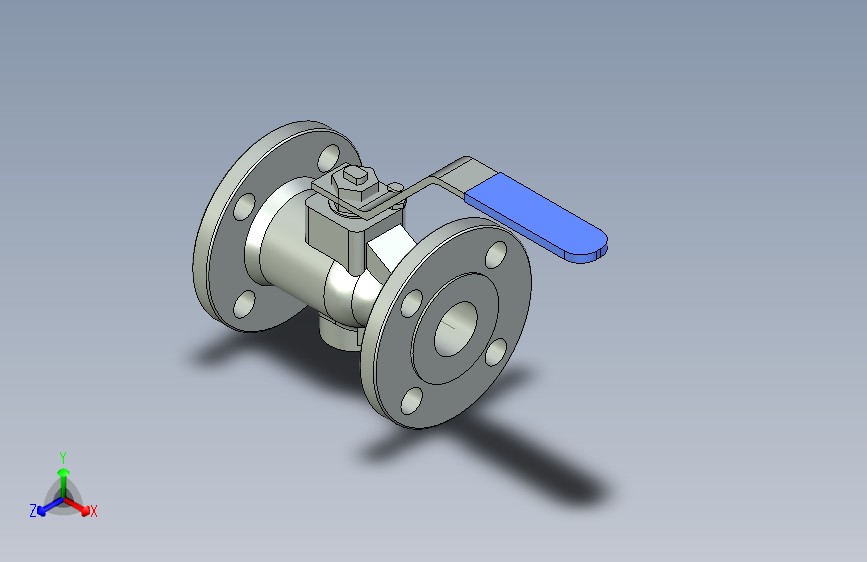 Ball valve  1. 25 inch flange S150法兰球阀法兰.stp
