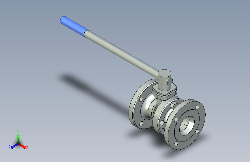 Ball valve  3inch flange S150法兰球阀法兰.stp