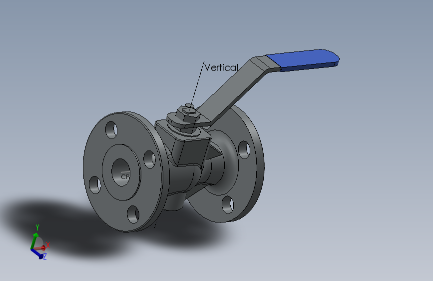Ball valve 1 inch flange S150法兰球阀法兰.SLDPRT