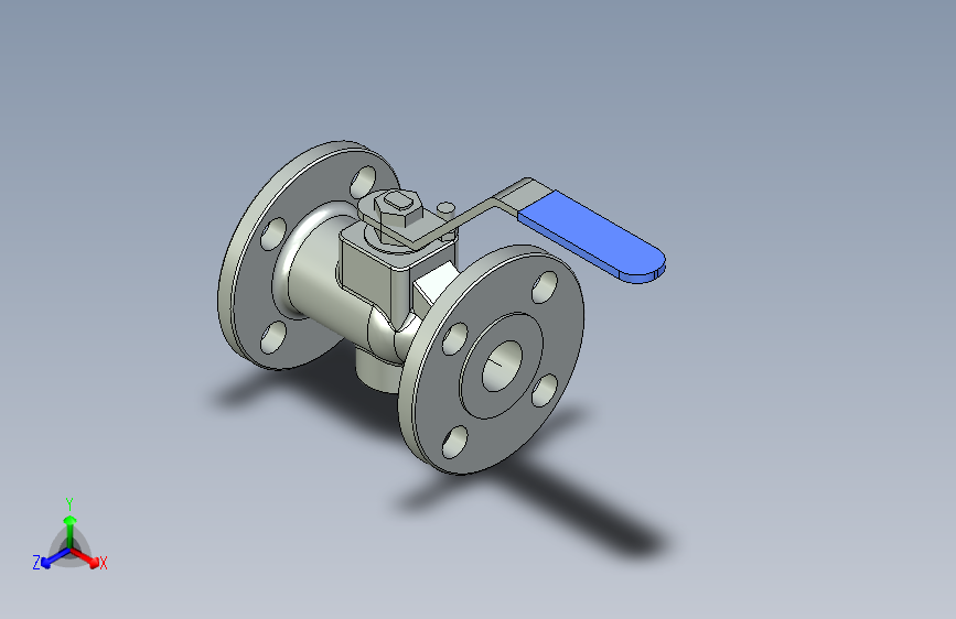 Ball valve 1 inch flange S150法兰球阀法兰.stp