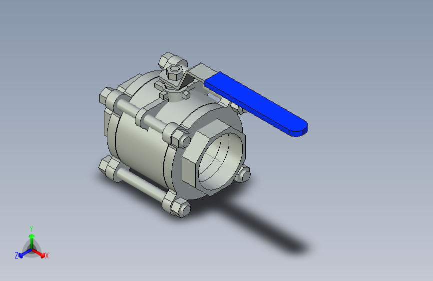 ball valve 3 inch球阀.stp