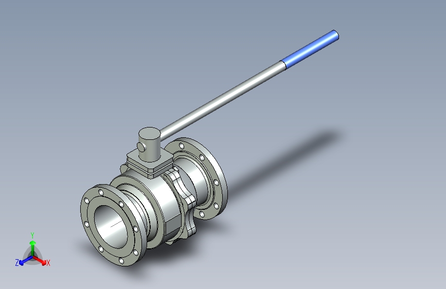Ball valve 6inch flange S150 lever 1法兰球阀法兰.stp