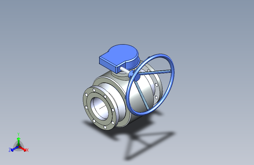 Ball valve 6inch flange S150 wheel法兰球阀法兰.stp