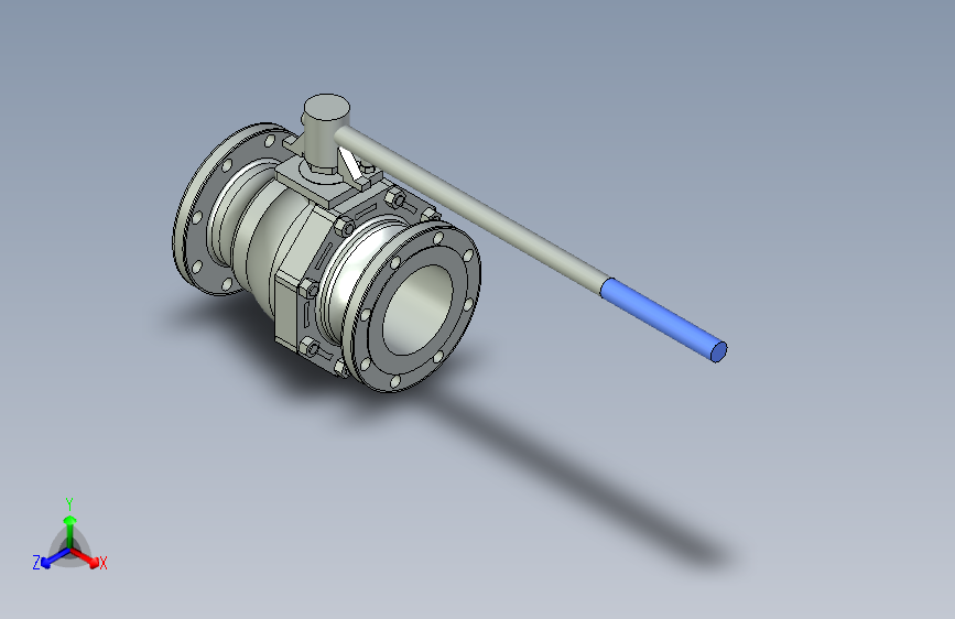 Ball valve 8inch flange S150 lever法兰球阀法兰.stp