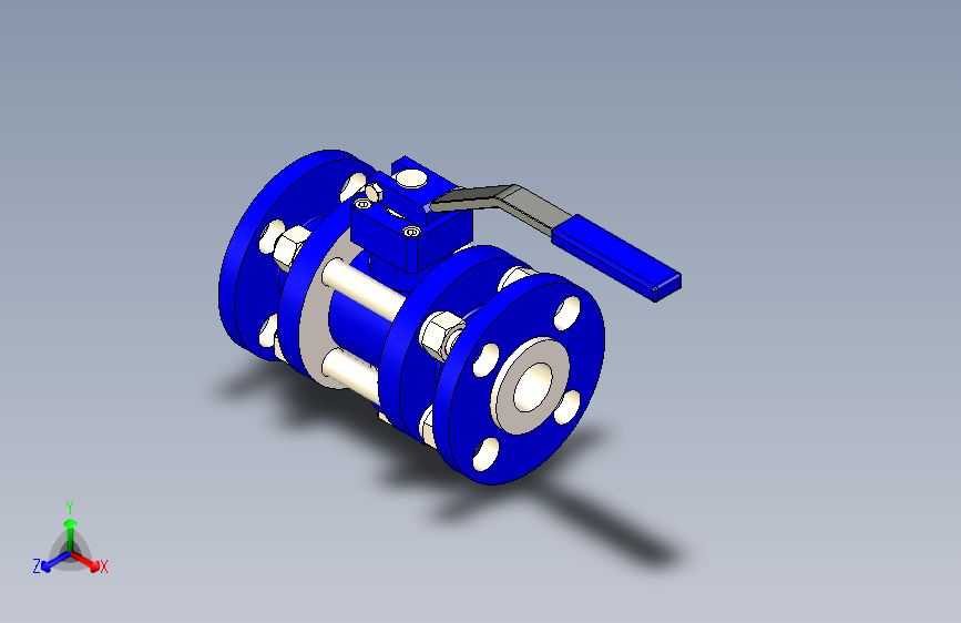 Ball valve ansi 600 - dia 1 1-2 inch球阀.stp