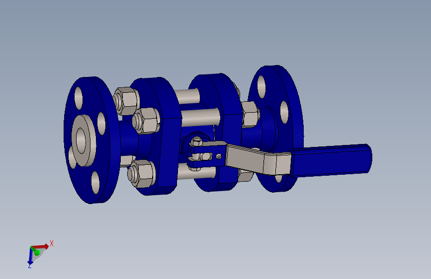 Ball valve ansi 600 - dia 1 inch球阀.SLDPRT