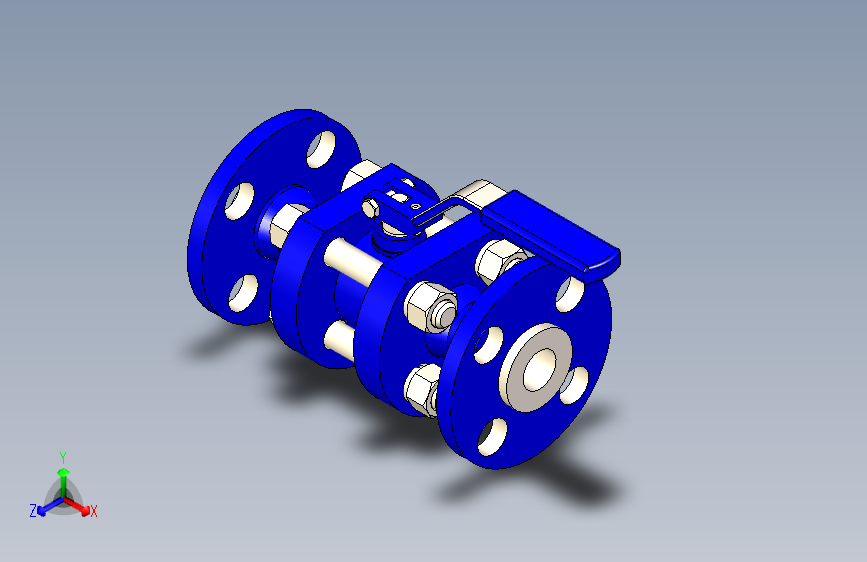 Ball valve ansi 600 - dia 1 inch球阀.stp