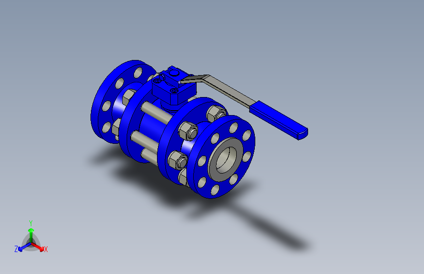 Ball valve ansi 600 - dia 2 1-2 inch球阀.stp
