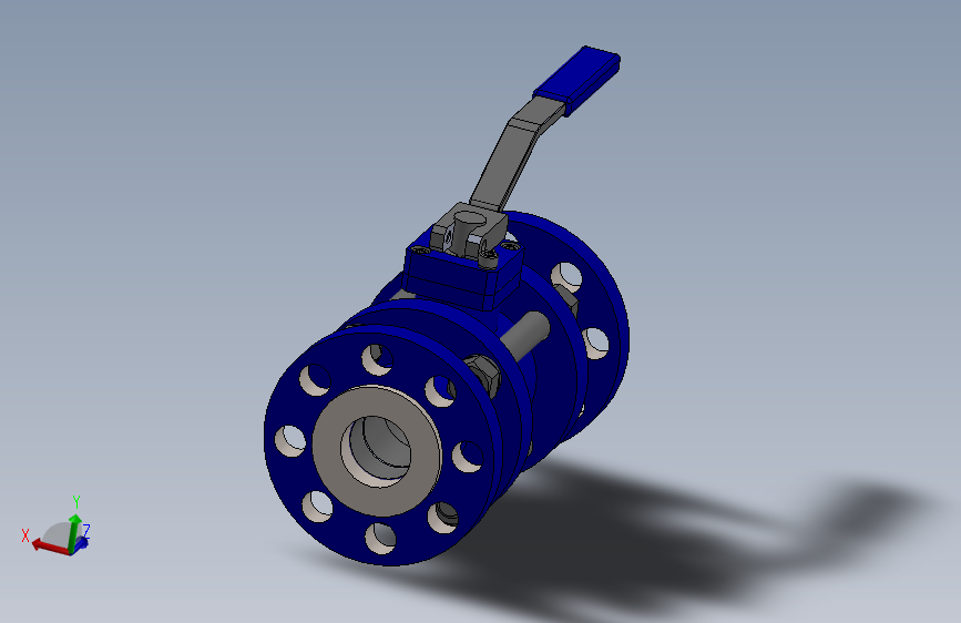 Ball valve ansi 600 - dia 2 inch球阀.SLDPRT