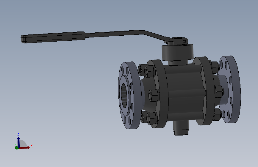 Ball valve ansi 600 - dia 3 inch球阀.SLDPRT