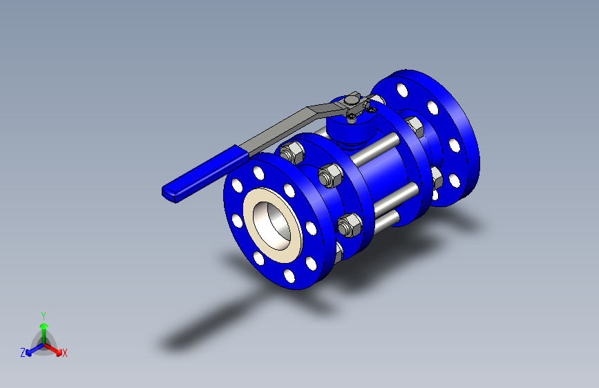 Ball valve ansi 600 - dia 4 inch球阀.stp