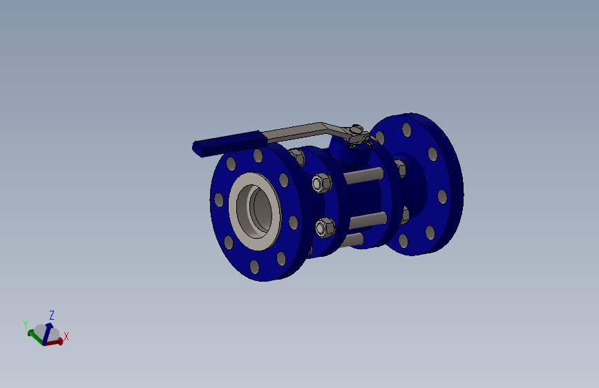 Ball valve ansi 600 - dia 5 inch球阀.SLDPRT