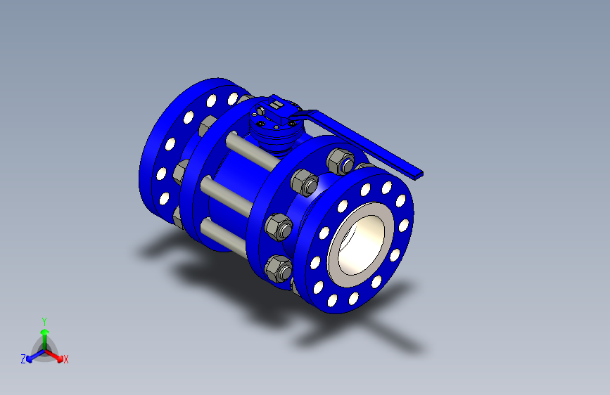 Ball valve ansi 600 - dia 6 inch球阀.stp