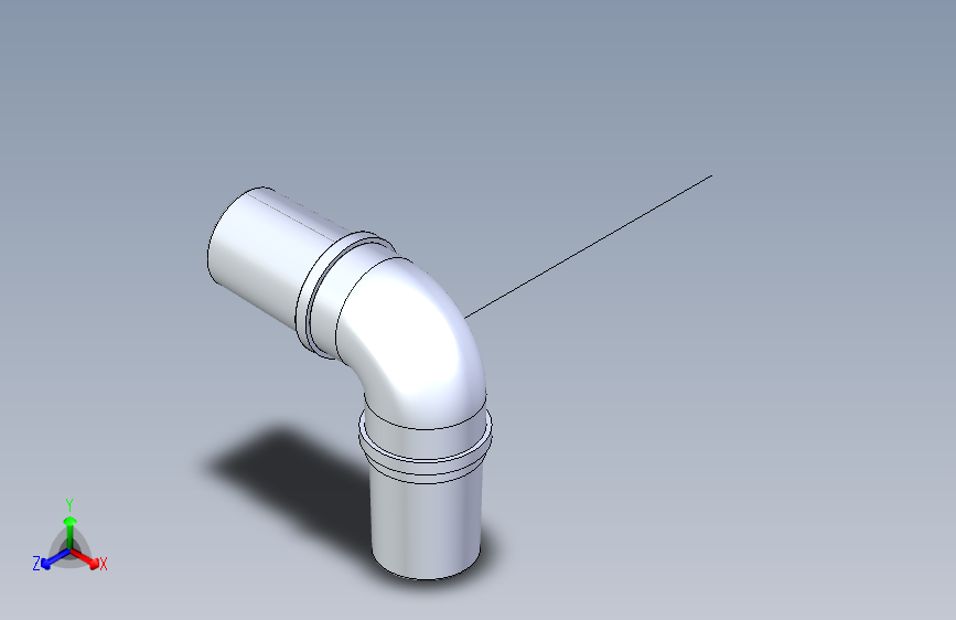 Elbow M 15- M 15麻醉和呼吸设备圆锥形连接器.stp