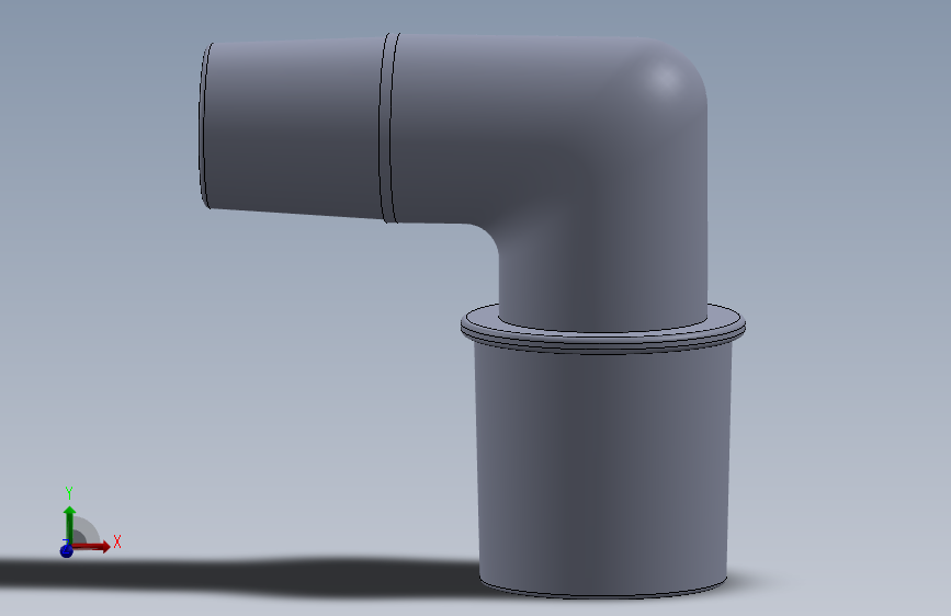 Elbow M 22- M 15麻醉和呼吸设备圆锥形连接器.SLDPRT