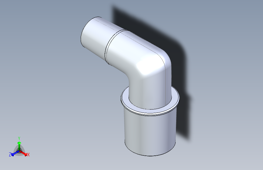 Elbow M 22- M 15麻醉和呼吸设备圆锥形连接器.stp