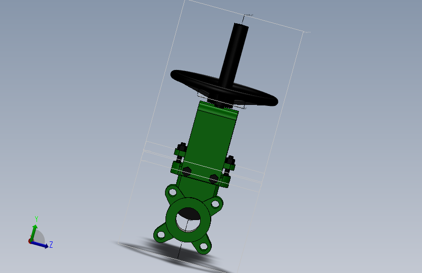 gate valve 2  inch门型刀阀-晶圆型.SLDPRT