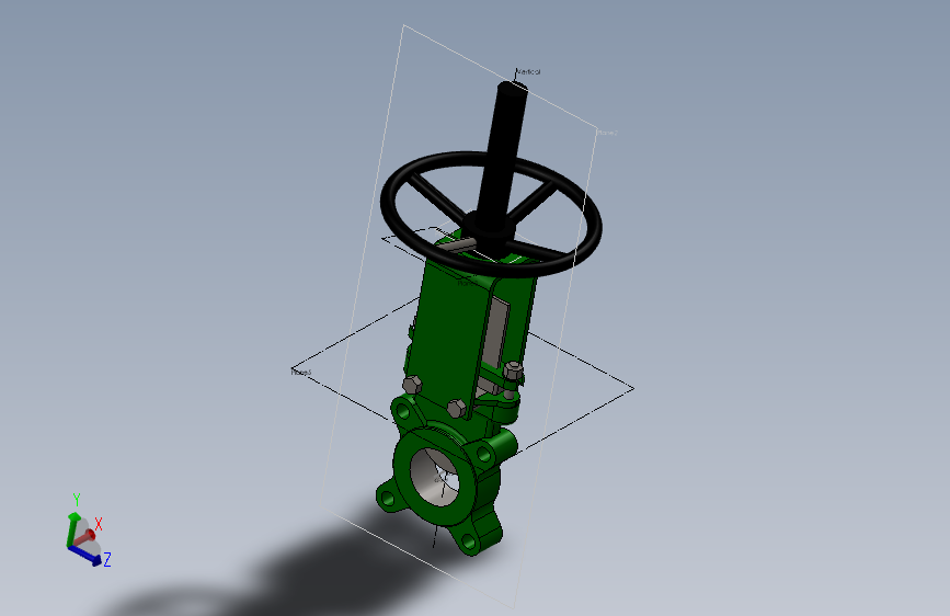 gate valve 2 1-2  inch门型刀阀-晶圆型.SLDPRT