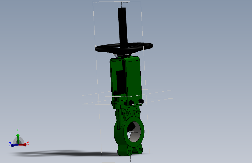 gate valve 3  inch门型刀阀-晶圆型.SLDPRT