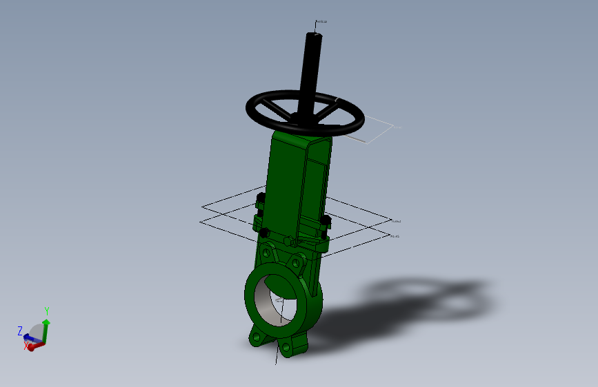 gate valve 4  inch门型刀阀-晶圆型.SLDPRT