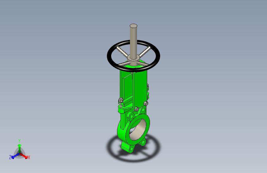 gate valve 4  inch门型刀阀-晶圆型.STEP
