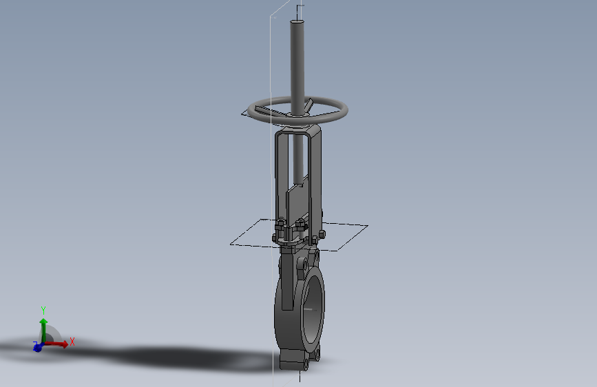 gate valve 6 inch门型刀阀-晶圆型.SLDPRT