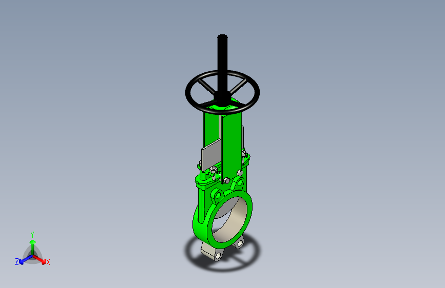 gate valve 6 inch门型刀阀-晶圆型.STEP
