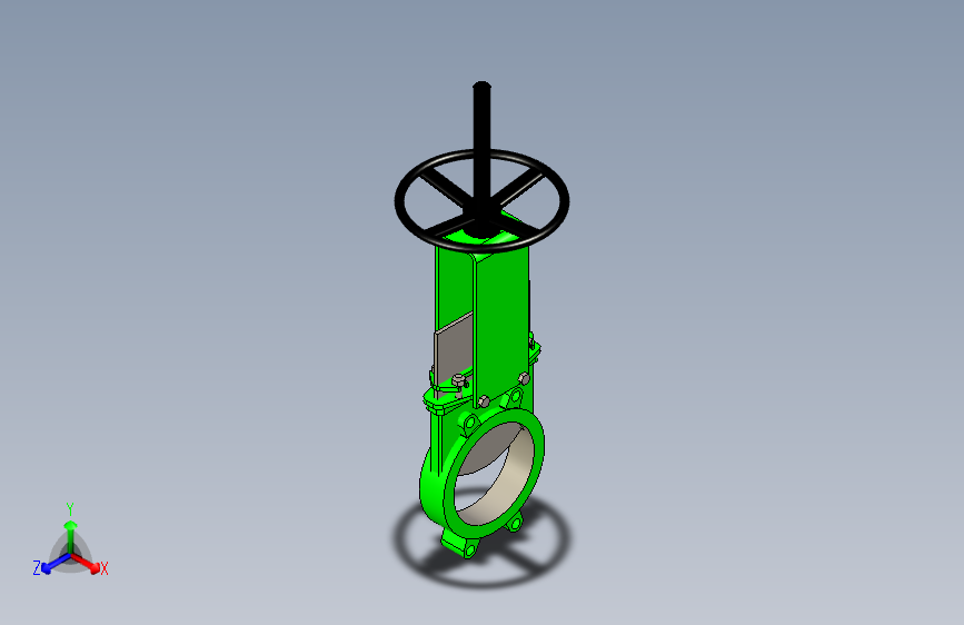 gate valve 8 inch门型刀阀-晶圆型.STEP