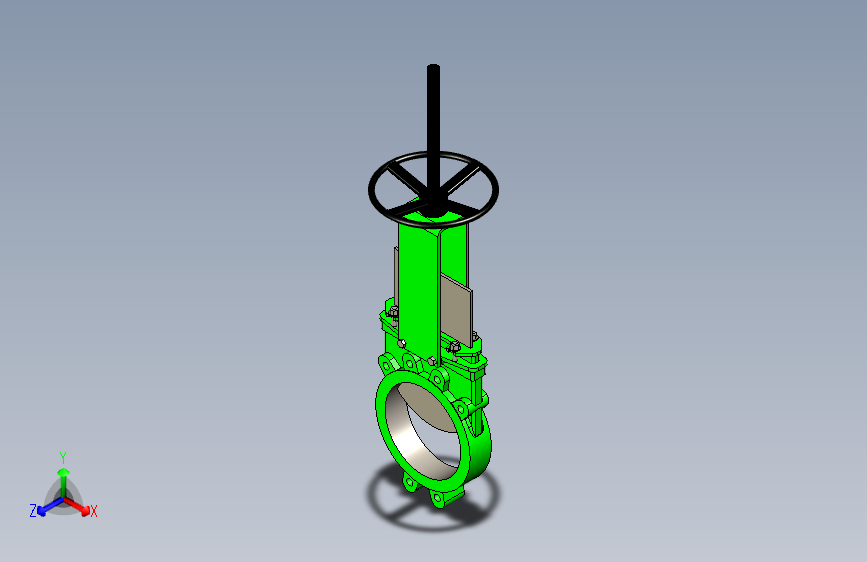gate valve 10 inch门型刀阀-晶圆型.STEP