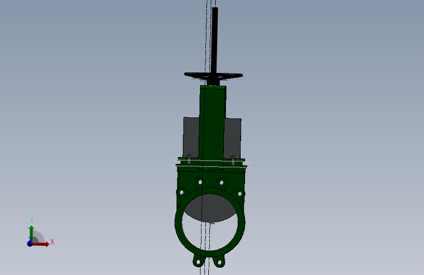 gate valve 12 inch门型刀阀-晶圆型.SLDPRT