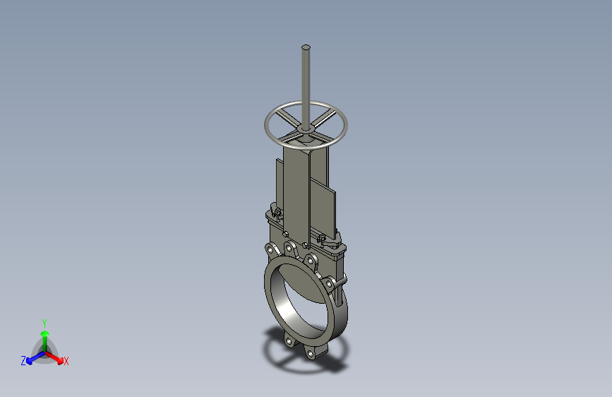 gate valve 12 inch门型刀阀-晶圆型.STEP