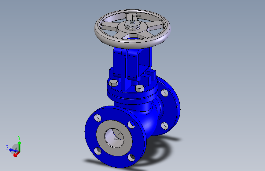 globe valve 2 in #150 法兰式截止阀.SLDPRT