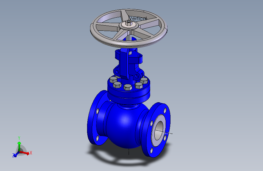 globe valve 2.5 in #150 法兰式截止阀.SLDPRT