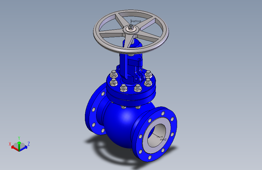 Globe valve 4 #150法兰式截止阀.SLDPRT