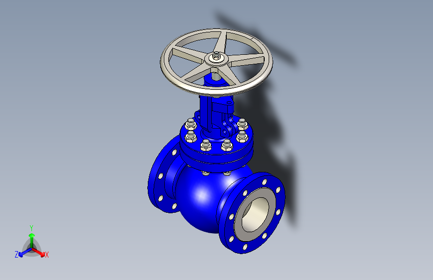 Globe valve 4 #150法兰式截止阀.stp