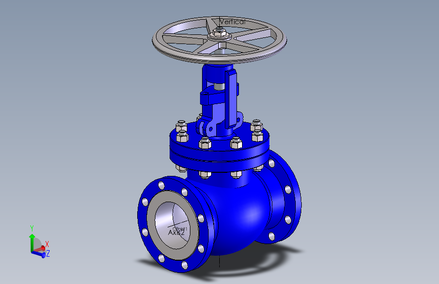 Globe valve 5 #150法兰式截止阀.SLDPRT