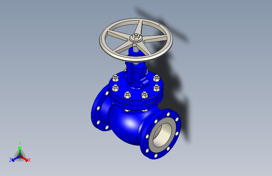 Globe valve 5 #150法兰式截止阀.stp