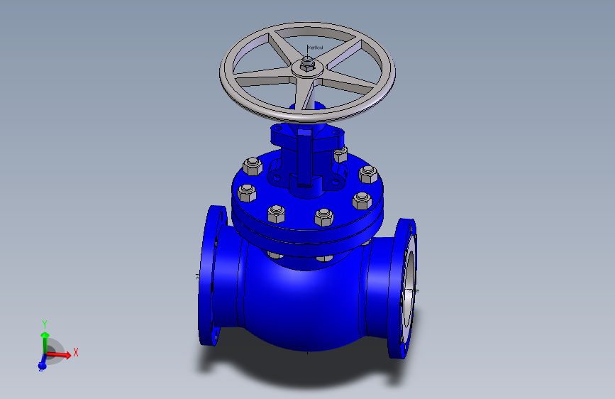 Globe valve 6 #150法兰式截止阀.SLDPRT