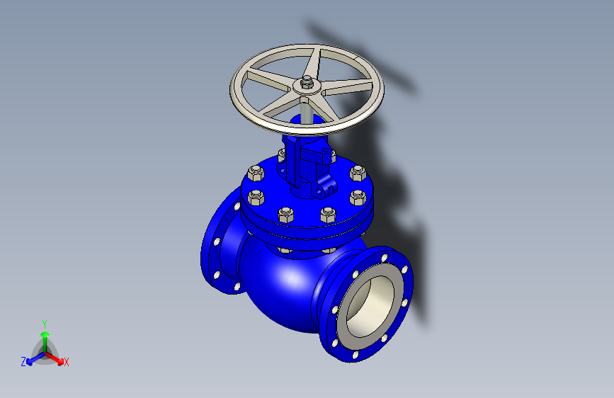 Globe valve 6 #150法兰式截止阀.stp