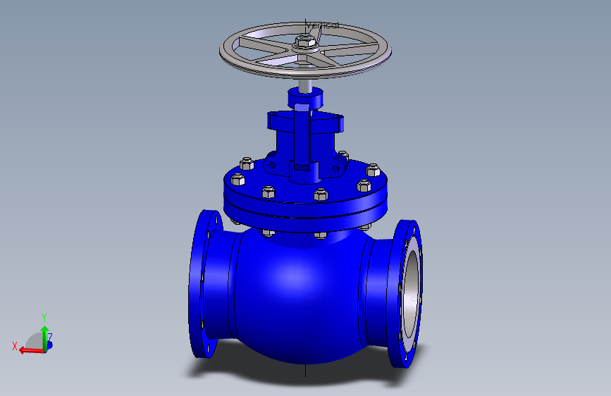 Globe valve 8 #150法兰式截止阀.SLDPRT